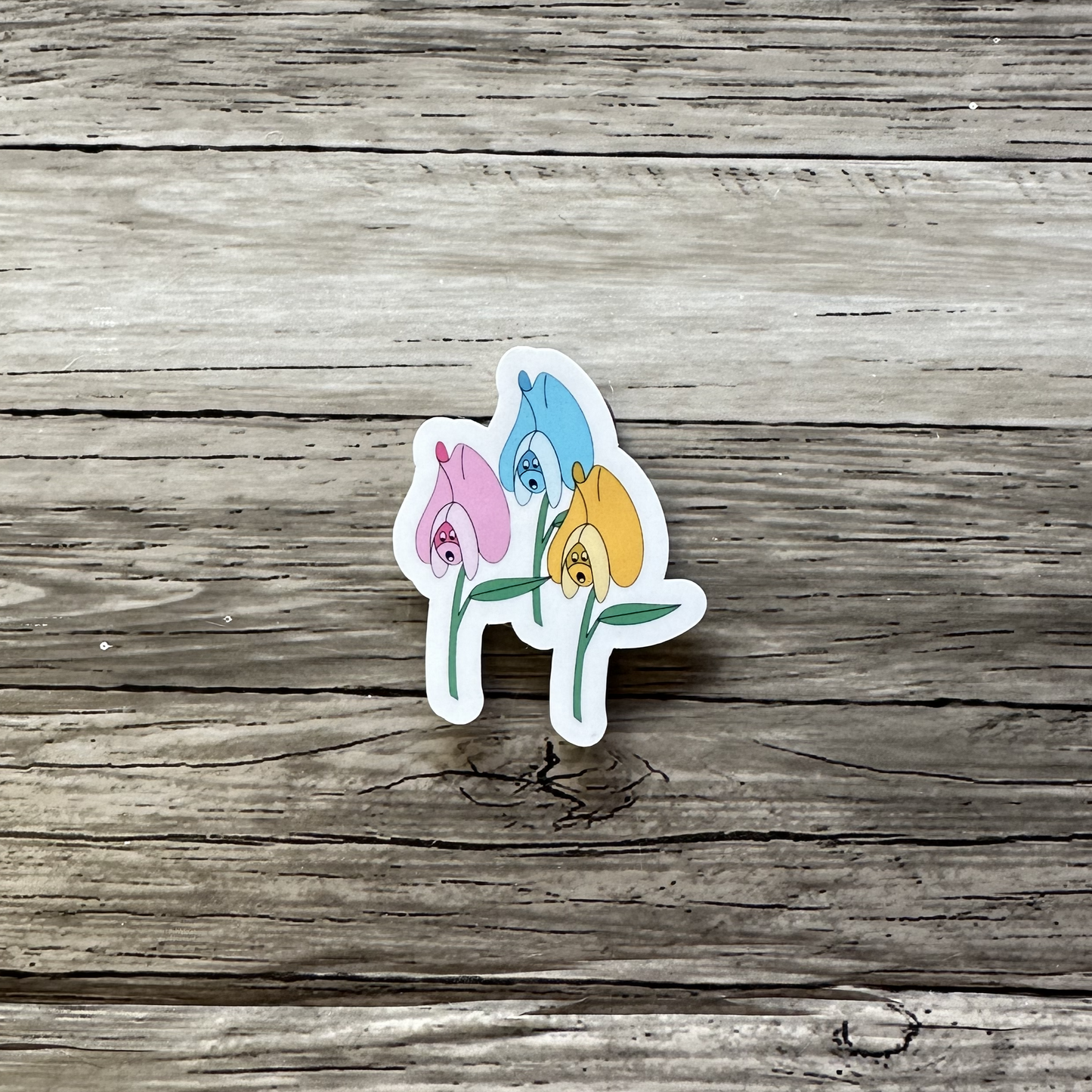 Sweet Peas flower sticker, Alice in wonderland