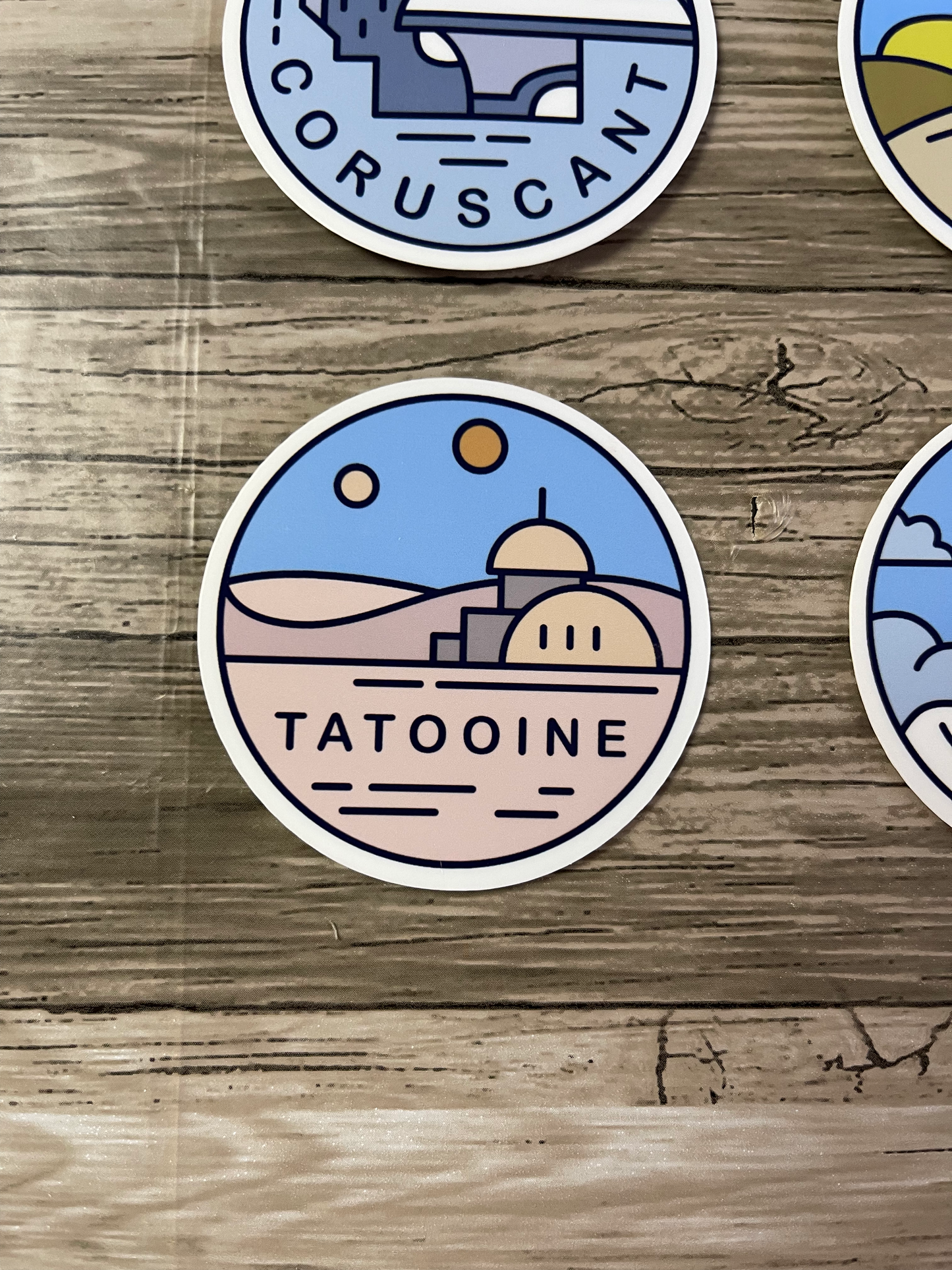 Star wars planets sticker