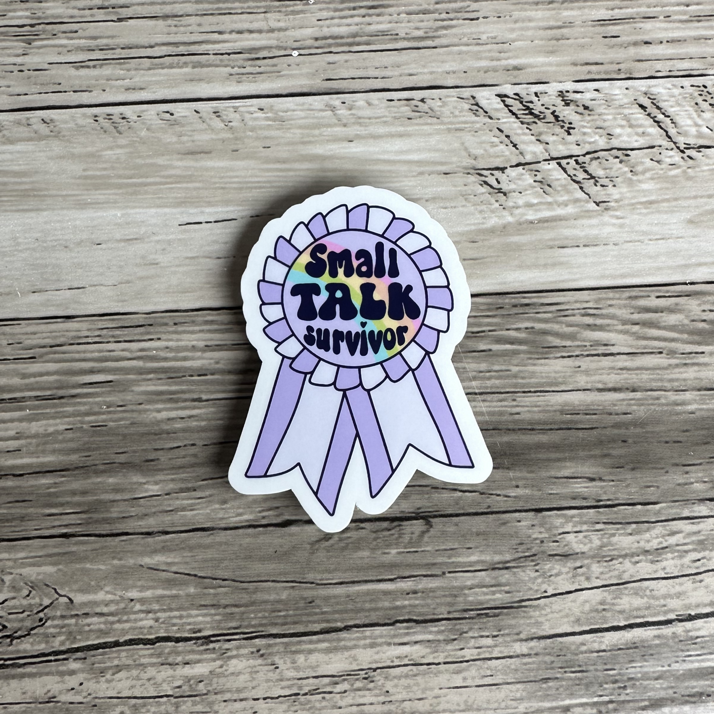 Small talk survivor sticker