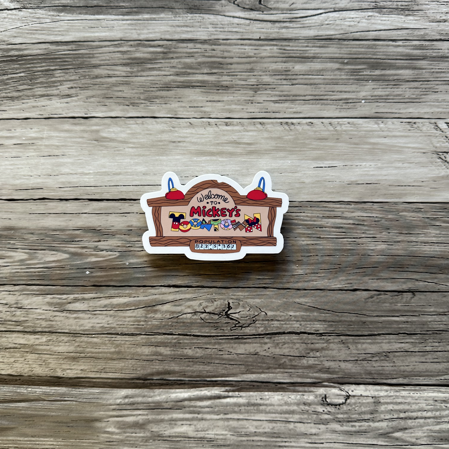 Toontown sign sticker