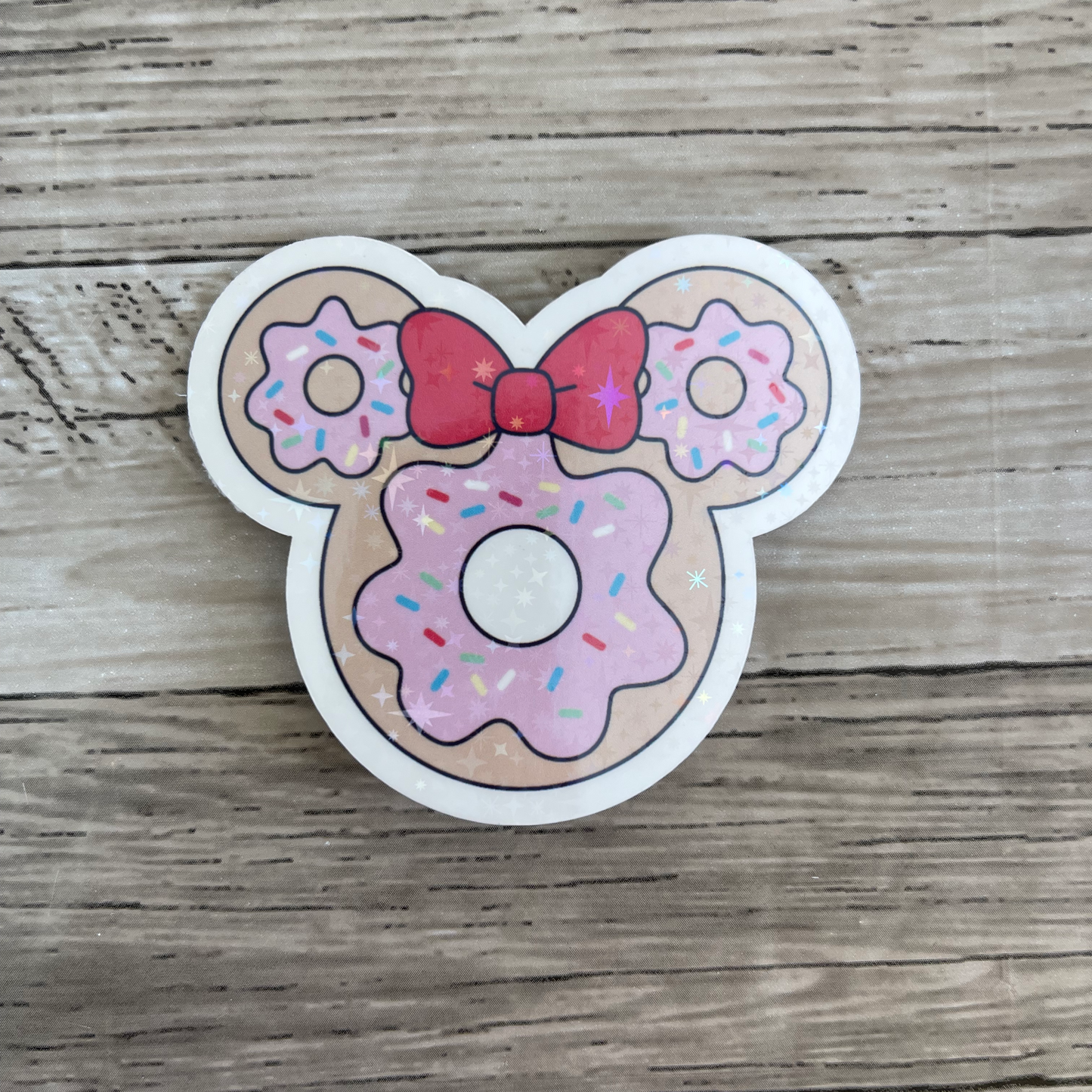 Minnie donut sticker