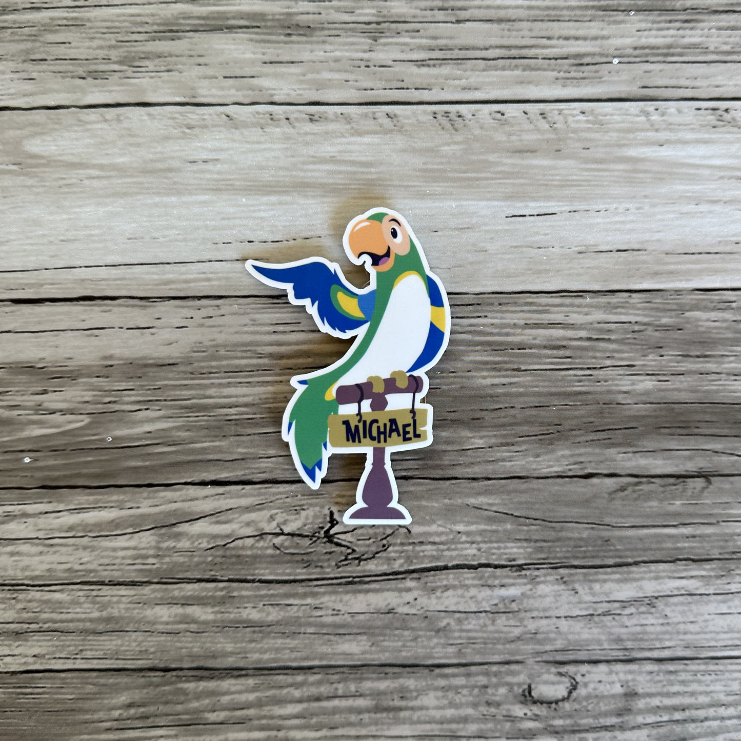 Tiki room birds sticker, Michael, Pierre, Jose, Fritz