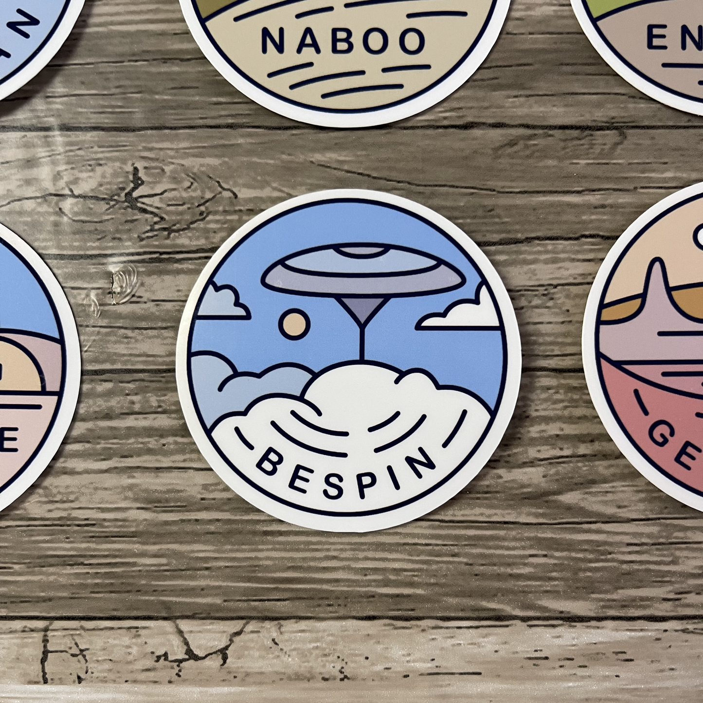 Star wars planets sticker