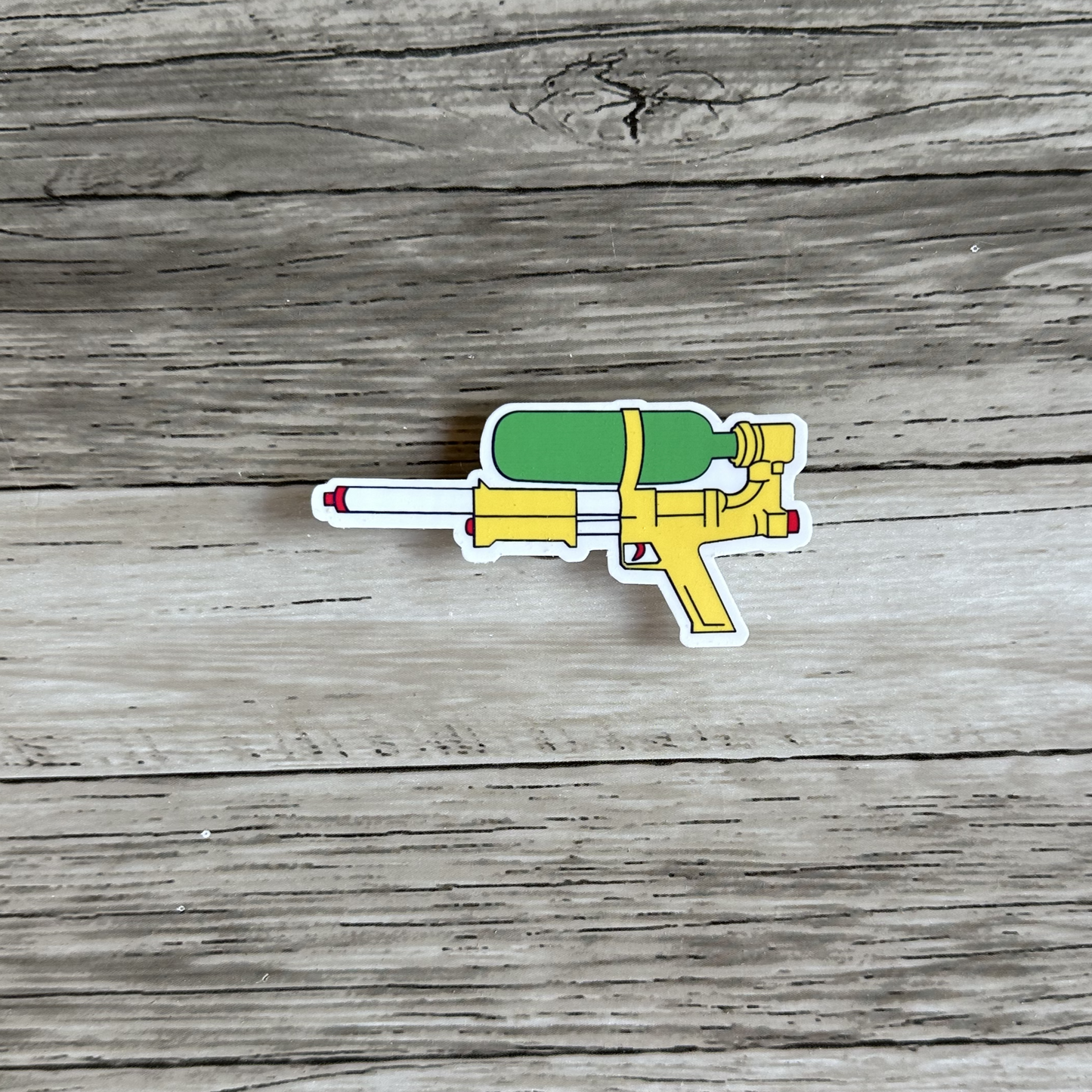 Super soaker squirt gun sticker