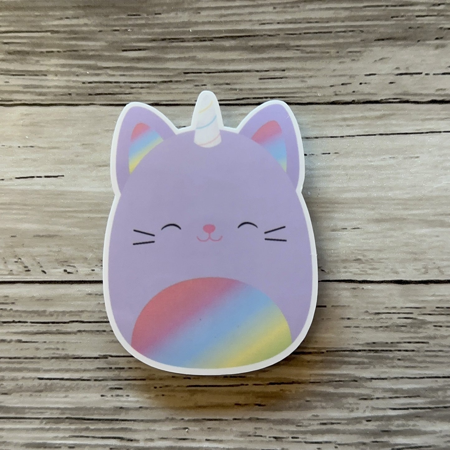 Purple Cat Unicorn sticker | Stuffed animal