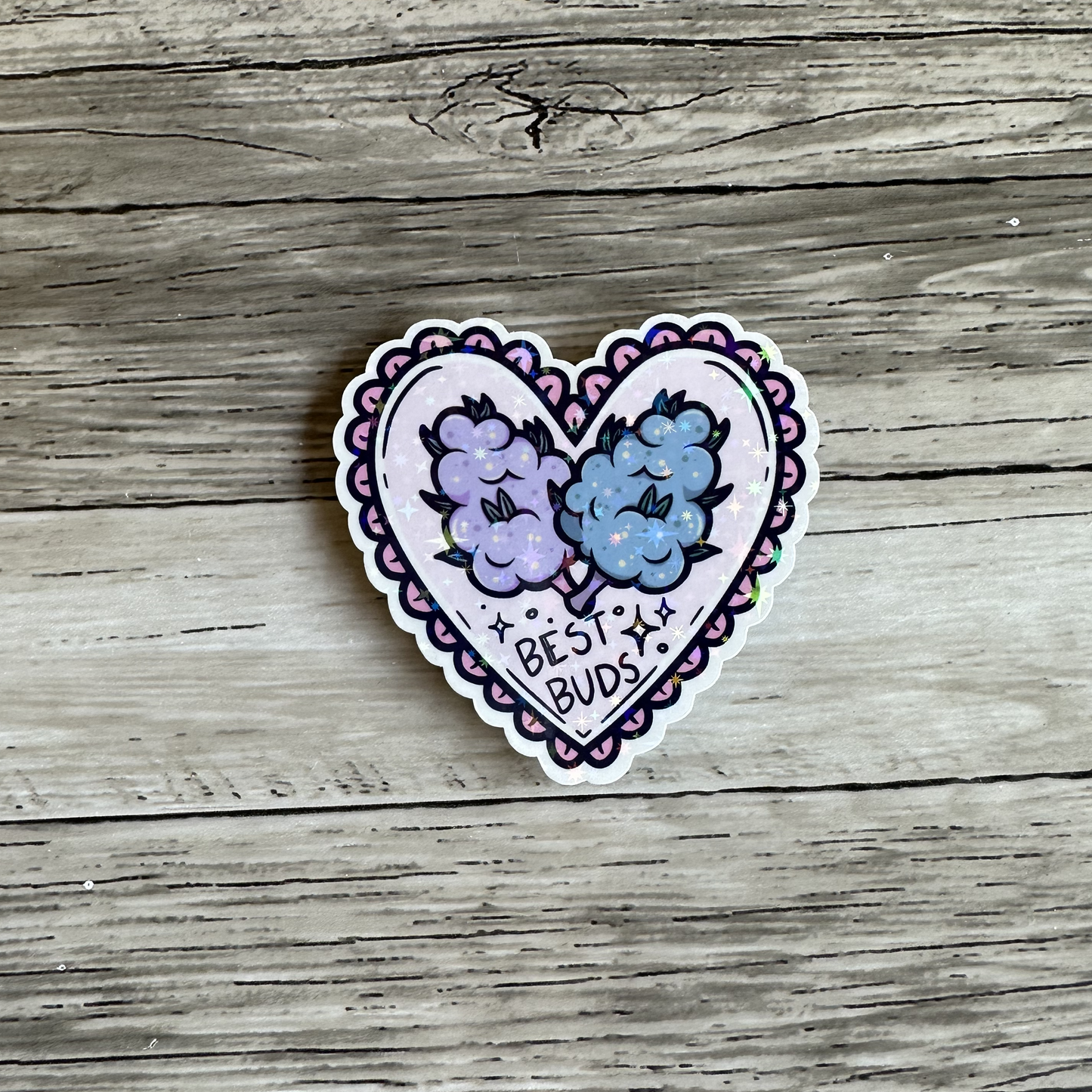 Best buds heart sticker