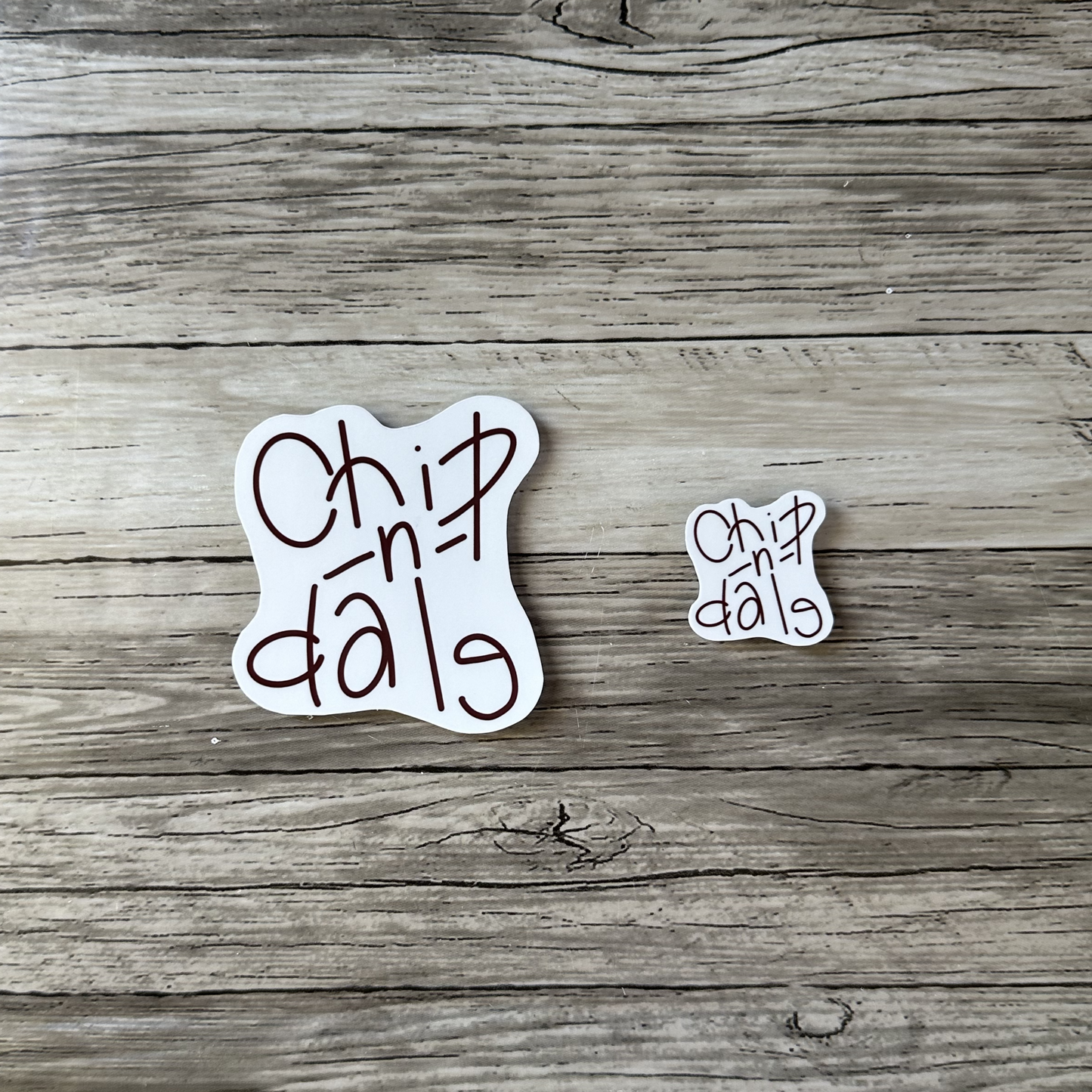 Chip and Dale autograph sticker