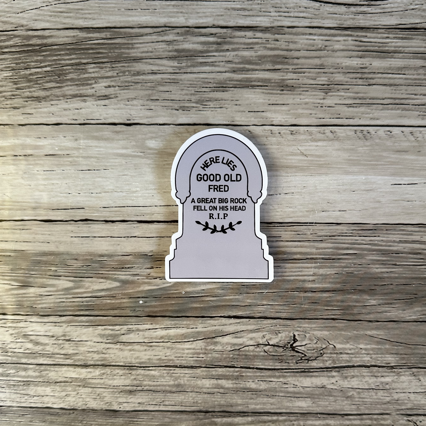 Haunted Mansion, Here Lies good old Fred sticker