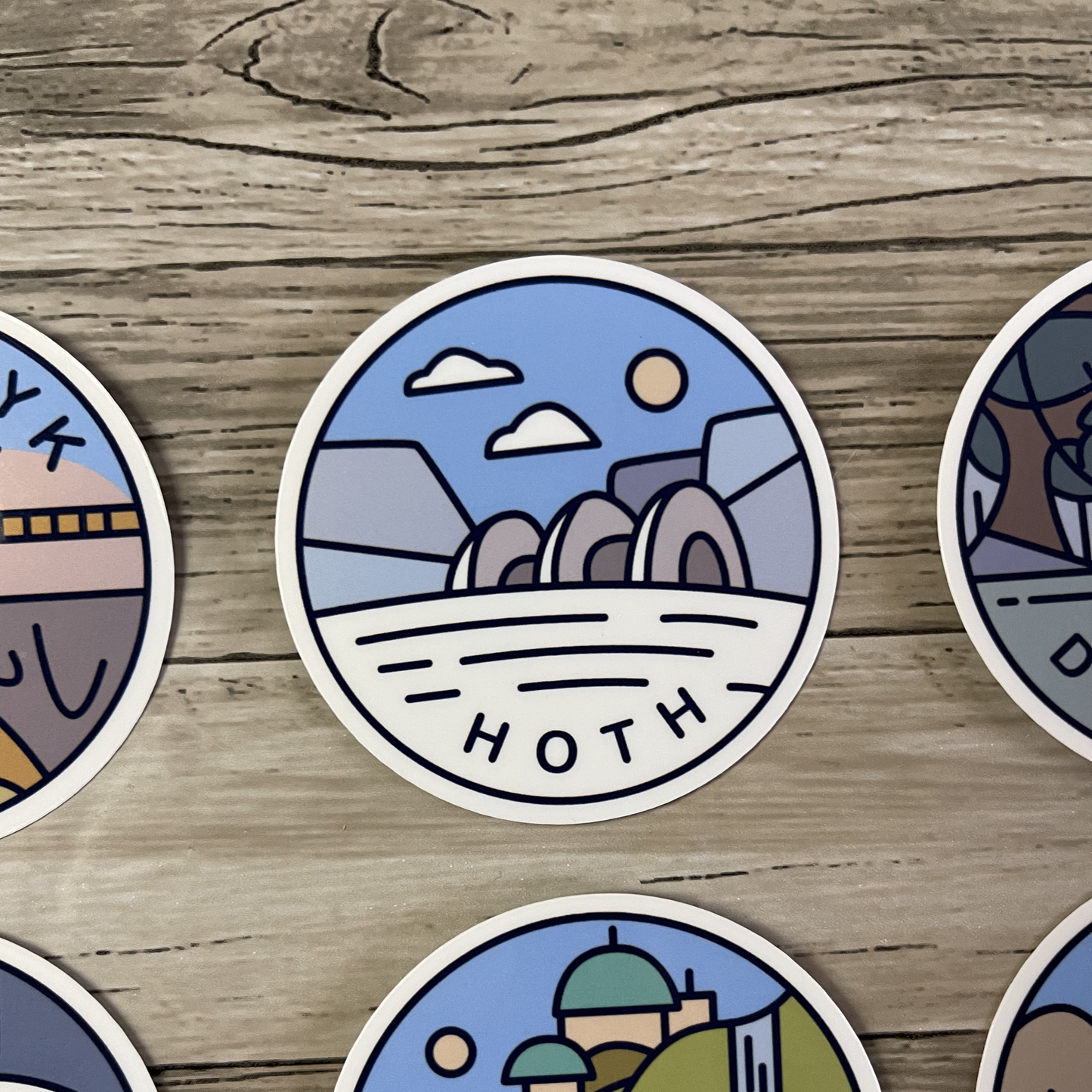 Star wars planets sticker