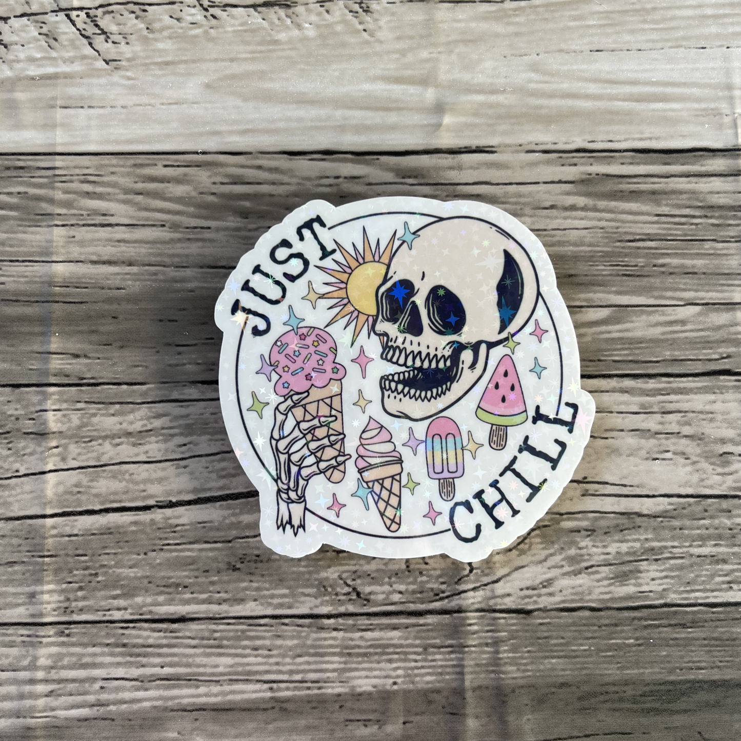Just chill sticker | Skeletons