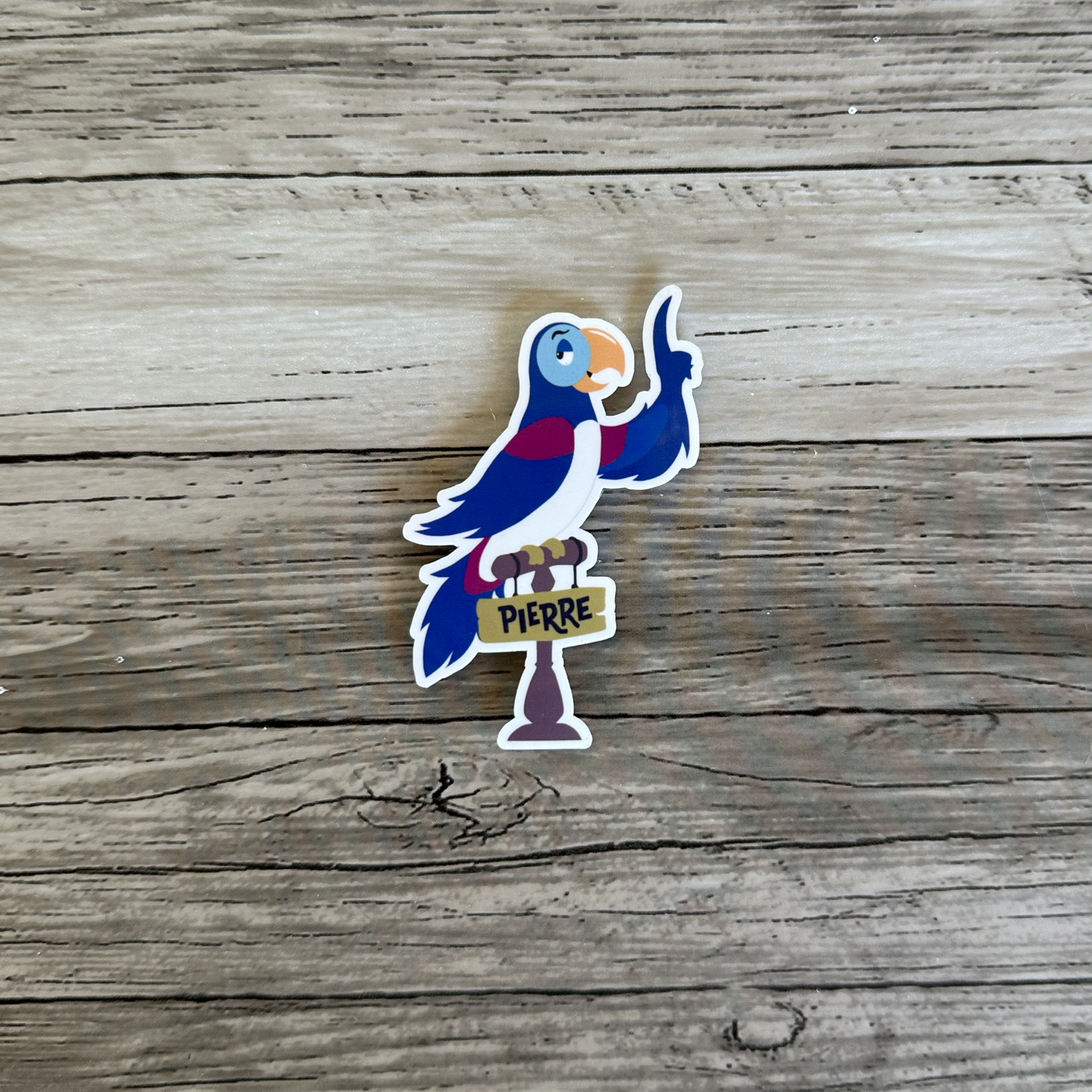 Tiki room birds sticker, Michael, Pierre, Jose, Fritz