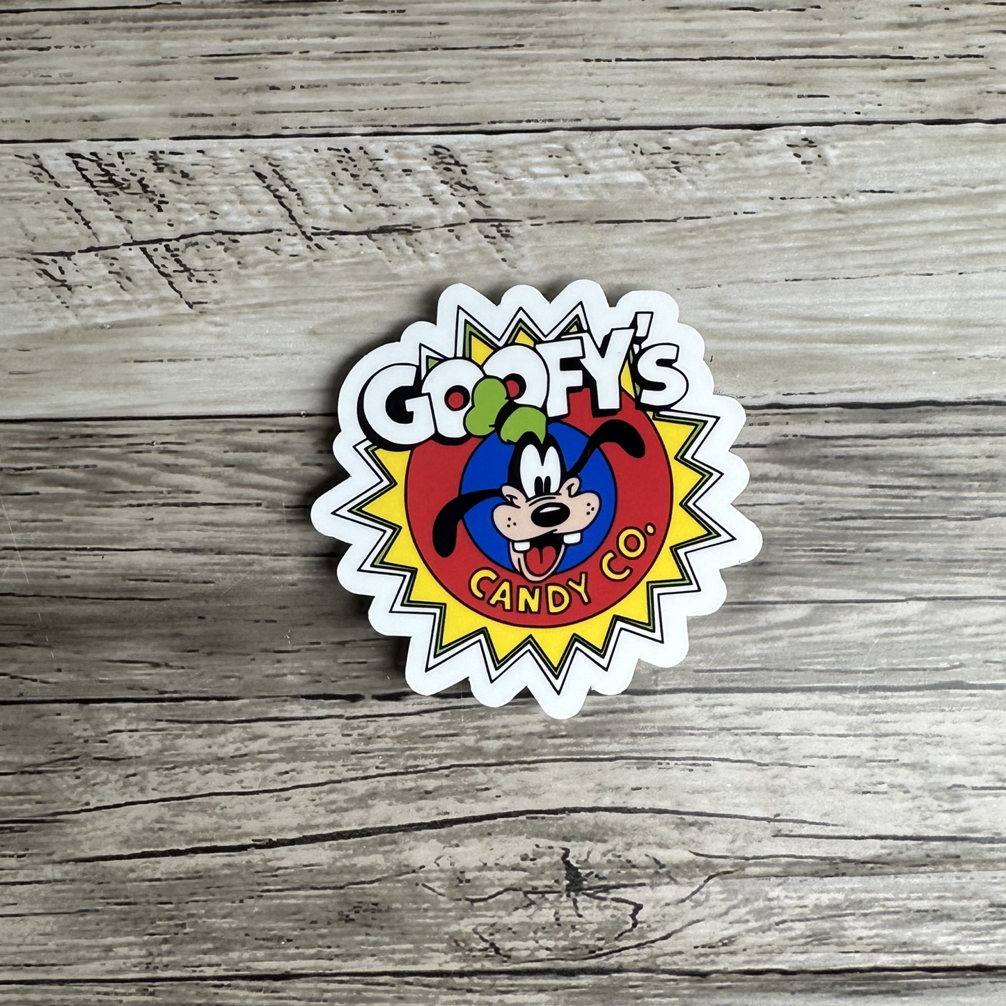 Goofy's candy co. sticker