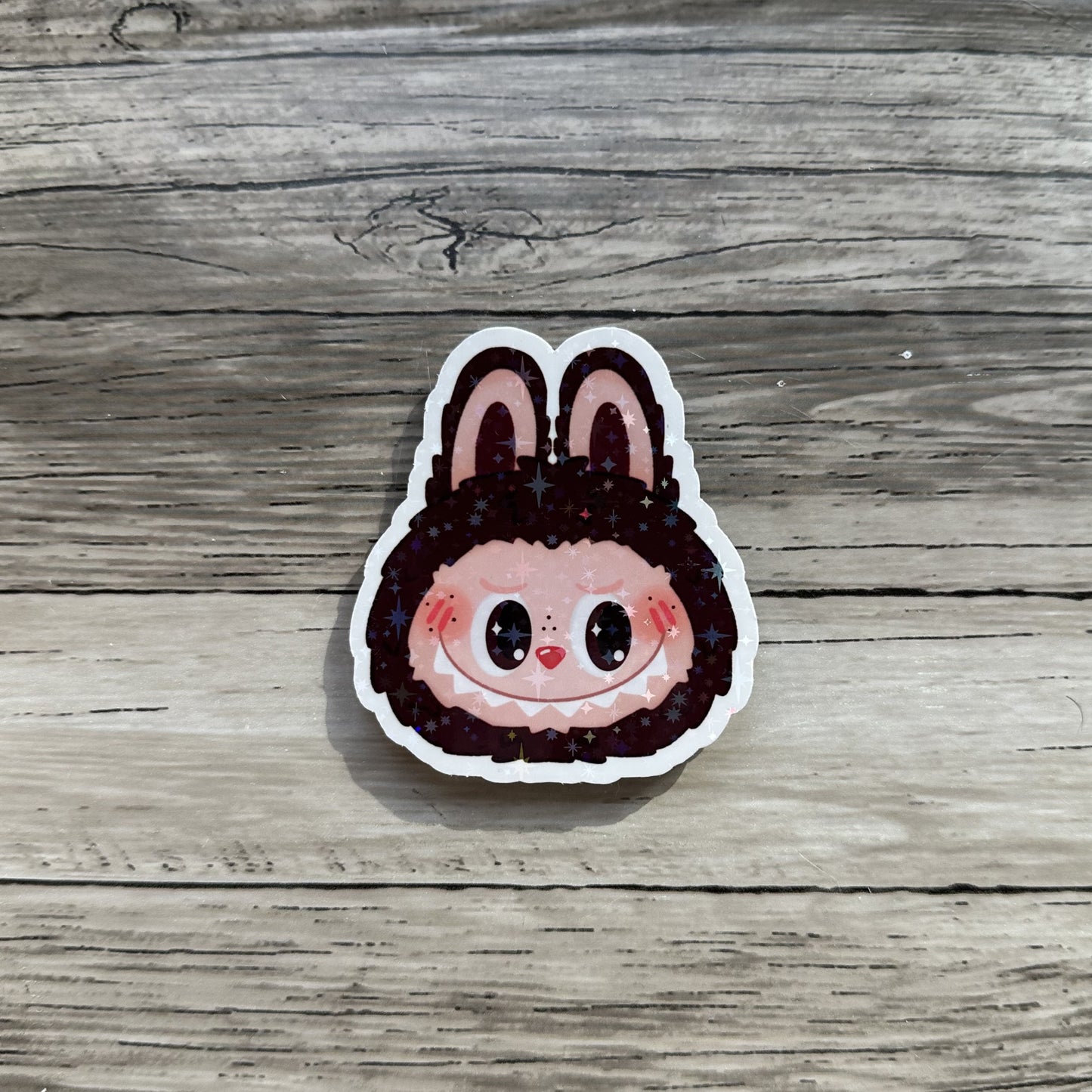 Brown Labubu head sticker