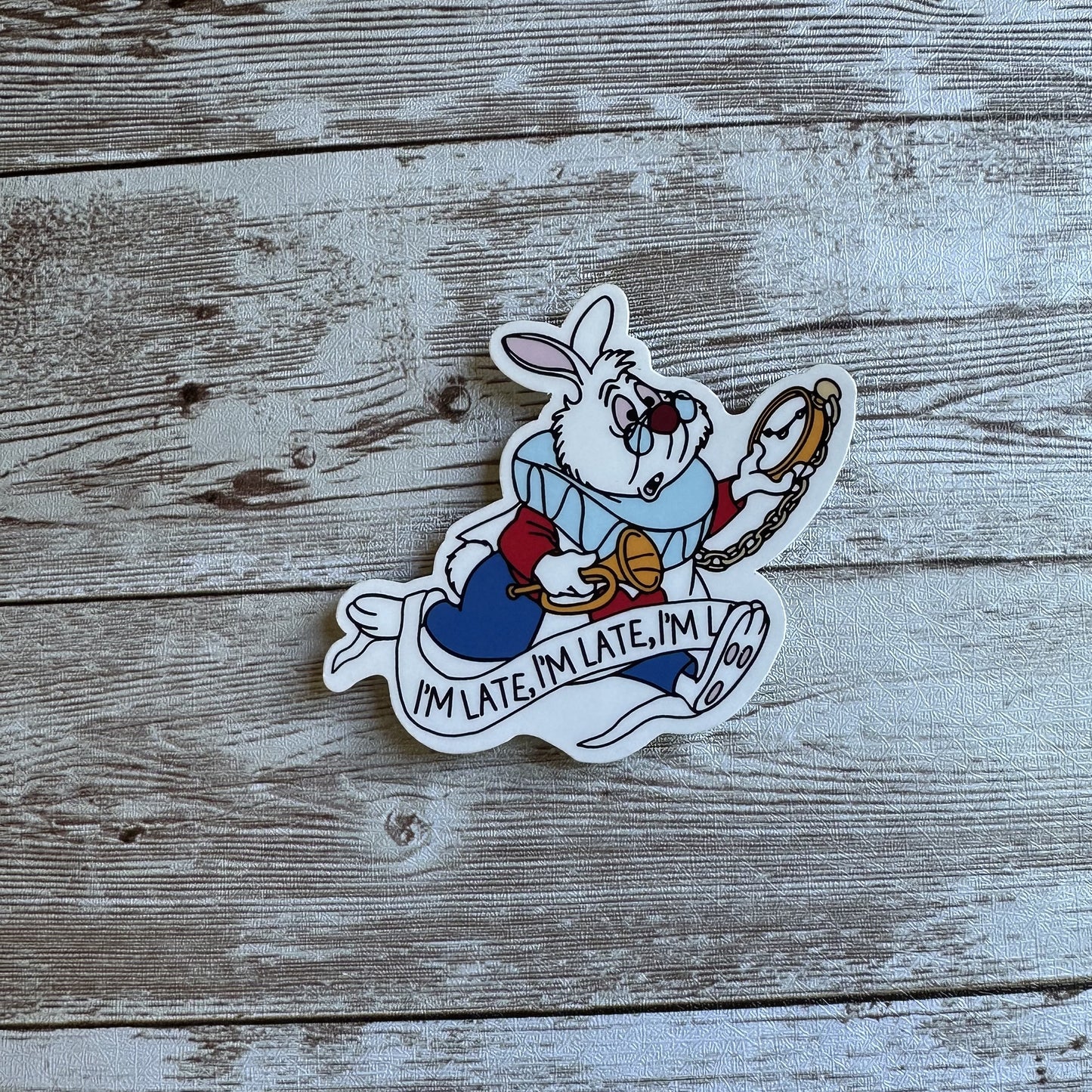 White rabbit sticker | Alice in wonderland