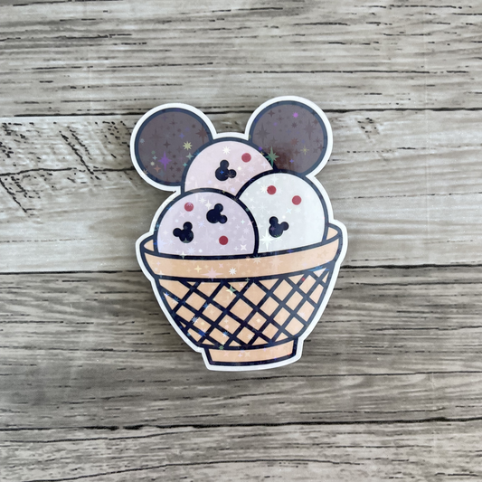 Mickey ice cream sticker