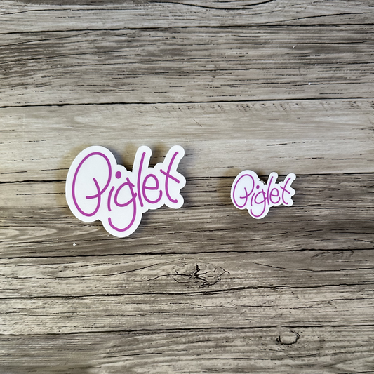 Piglet autograph sticker