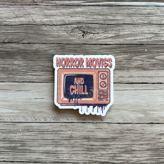 Horror movies and chill sticker | Spooky vibes