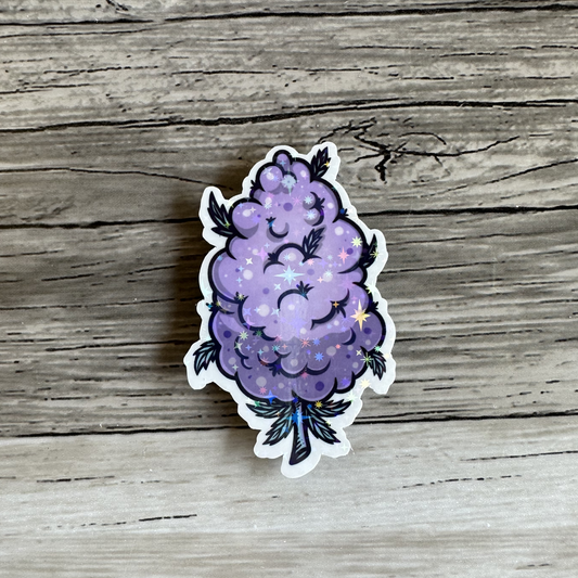 Chunky purple bud sticker