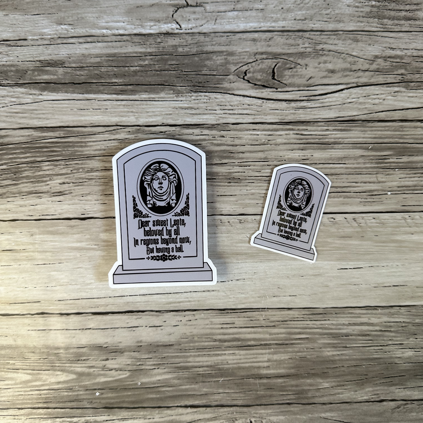 Haunted Mansion tombstone, Dear sweet Leota sticker