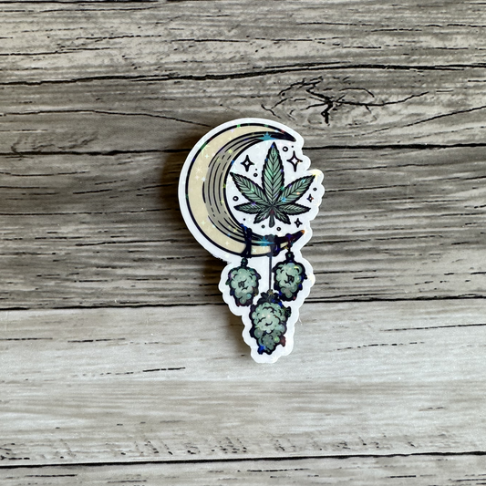Green weed catcher sticker | Smokes and dreams