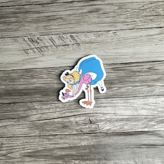 Alice in wonderland sticker | Flamingo