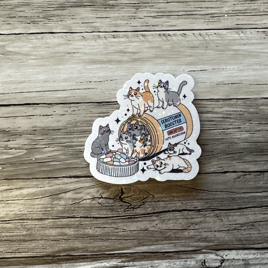 Serotonin kitties sticker