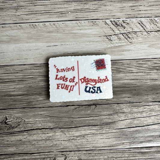 Small world postcard sticker