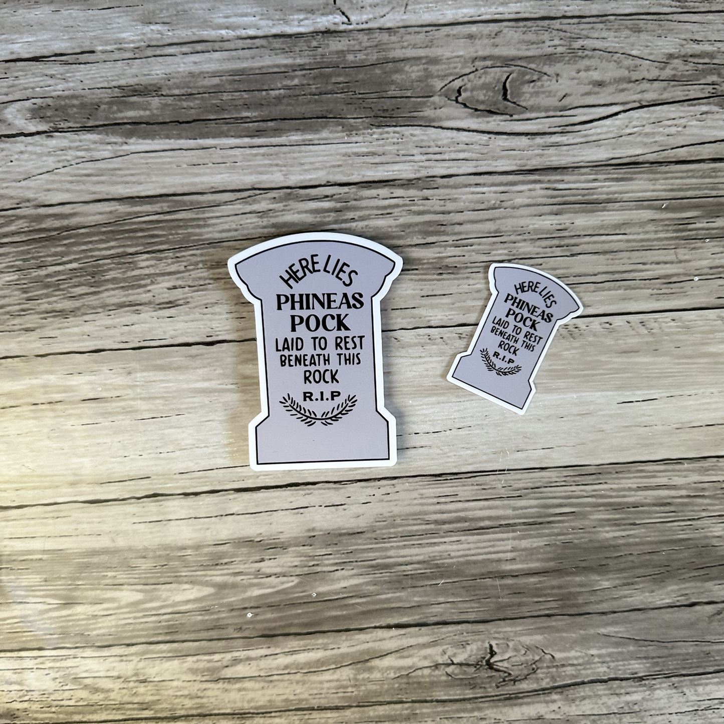 Haunted Mansion, Here lies Phineas Pock sticker