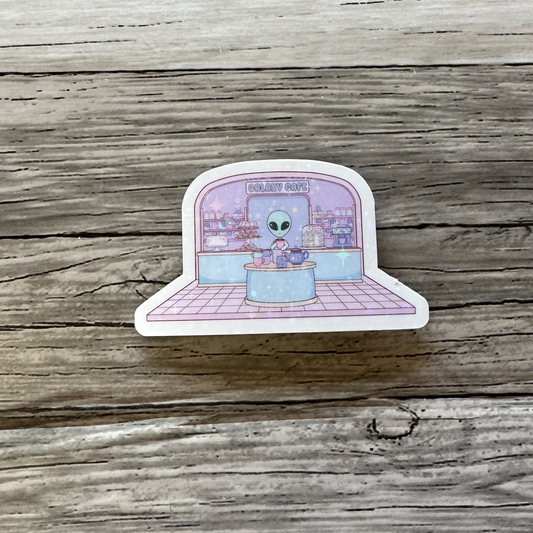 Space cafe sticker