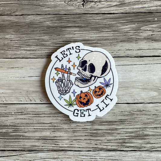 Let's get lit sticker | Skeletons