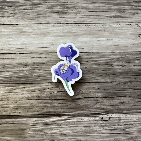 Iris flower sticker, Alice in wonderland