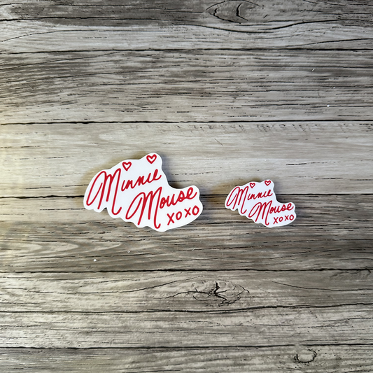 Minnie Mouse autograph sticker