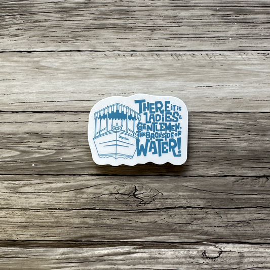 The backside of water sticker | Jungle cruise