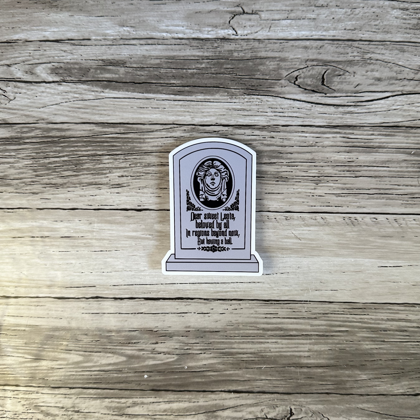 Haunted Mansion tombstone, Dear sweet Leota sticker