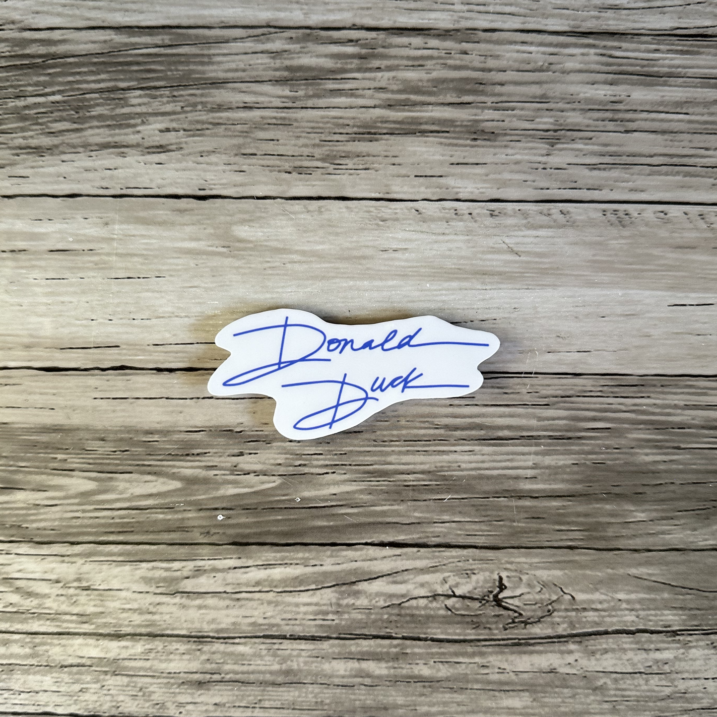 Donald Duck autograph sticker