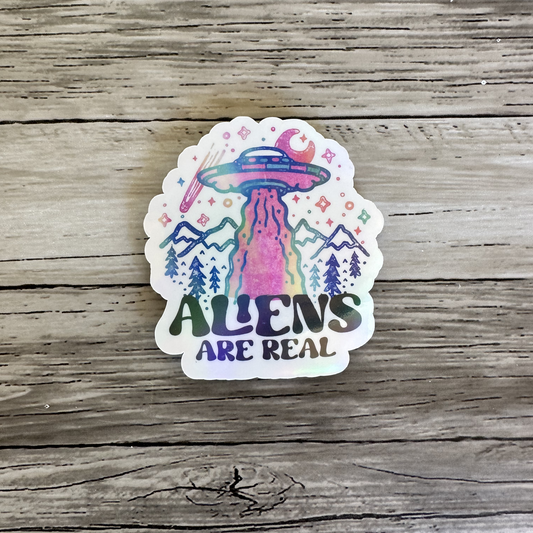 Aliens are real sticker
