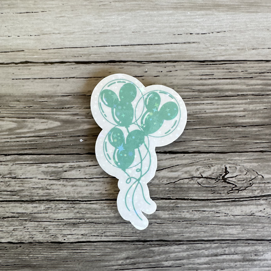 Mickey balloons sticker | Teal