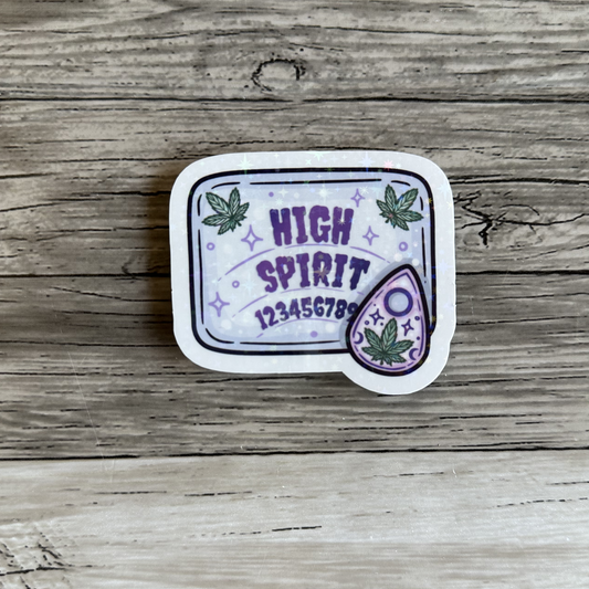 High spirits green sticker