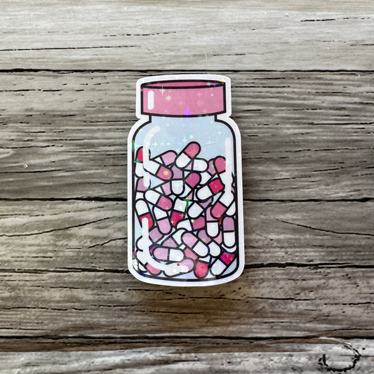 Pink pills sticker | Feel good