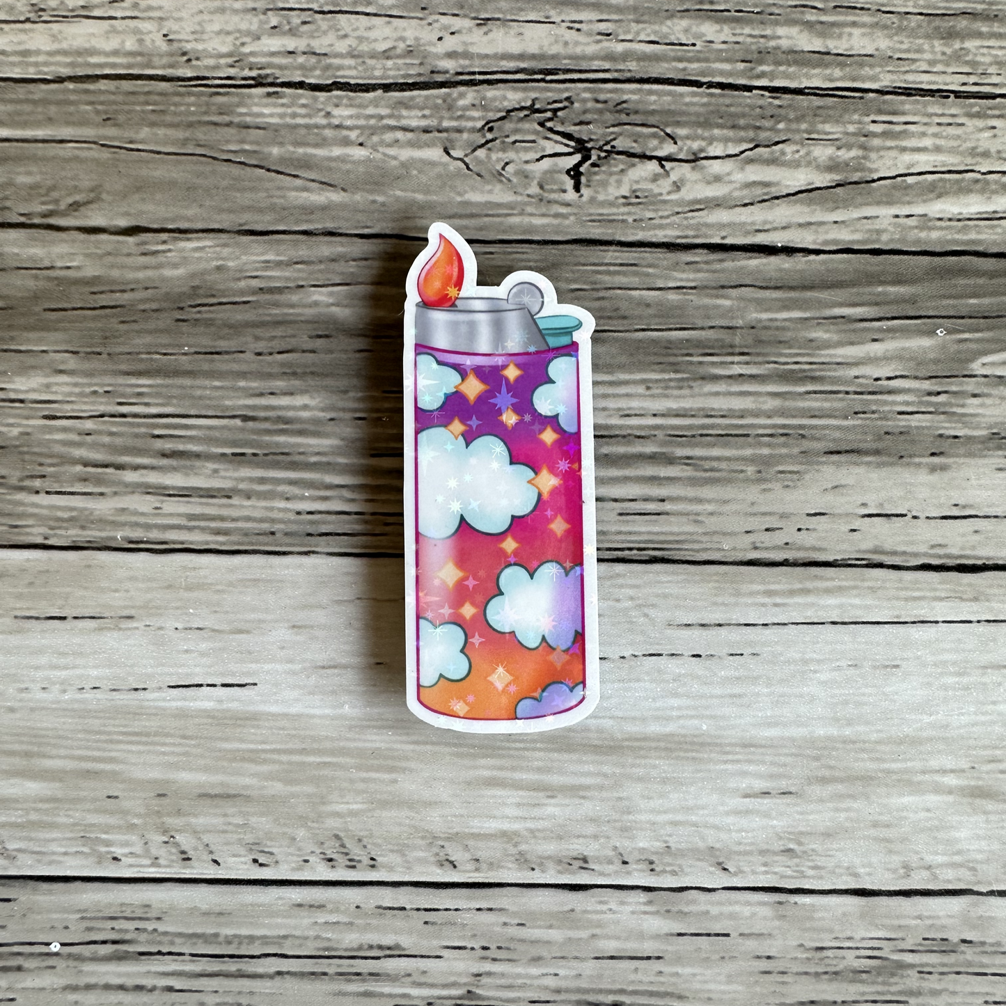Clouds lighter sticker
