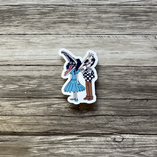 Adam and Barbara sticker | Spooky vibes | Beetlejuice