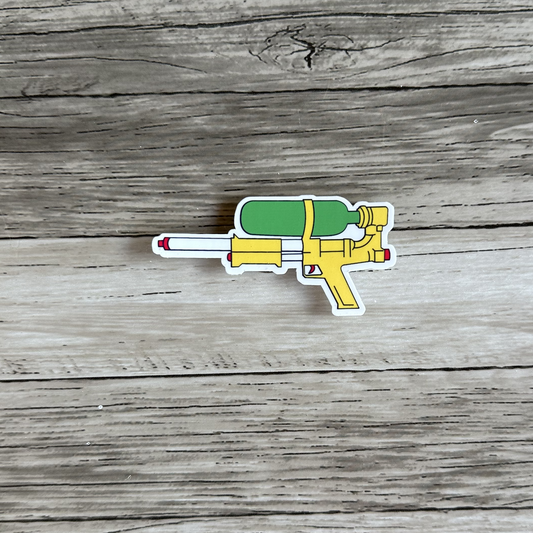Super soaker squirt gun sticker