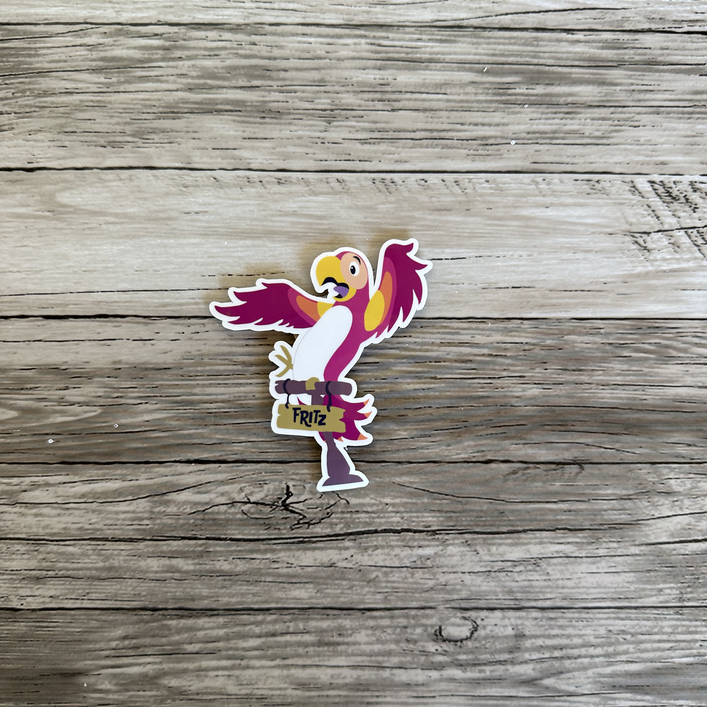 Tiki room birds sticker, Michael, Pierre, Jose, Fritz