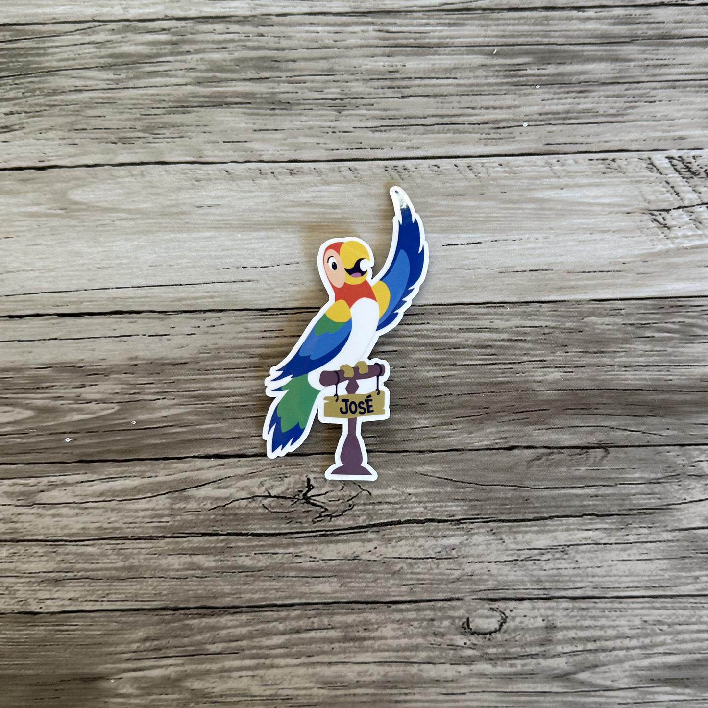 Tiki room birds sticker, Michael, Pierre, Jose, Fritz