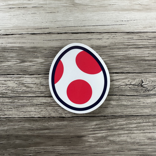 Red Yoshi egg sticker | Mario