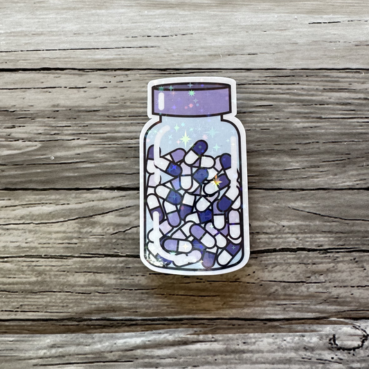 Purple pills sticker | Feel good