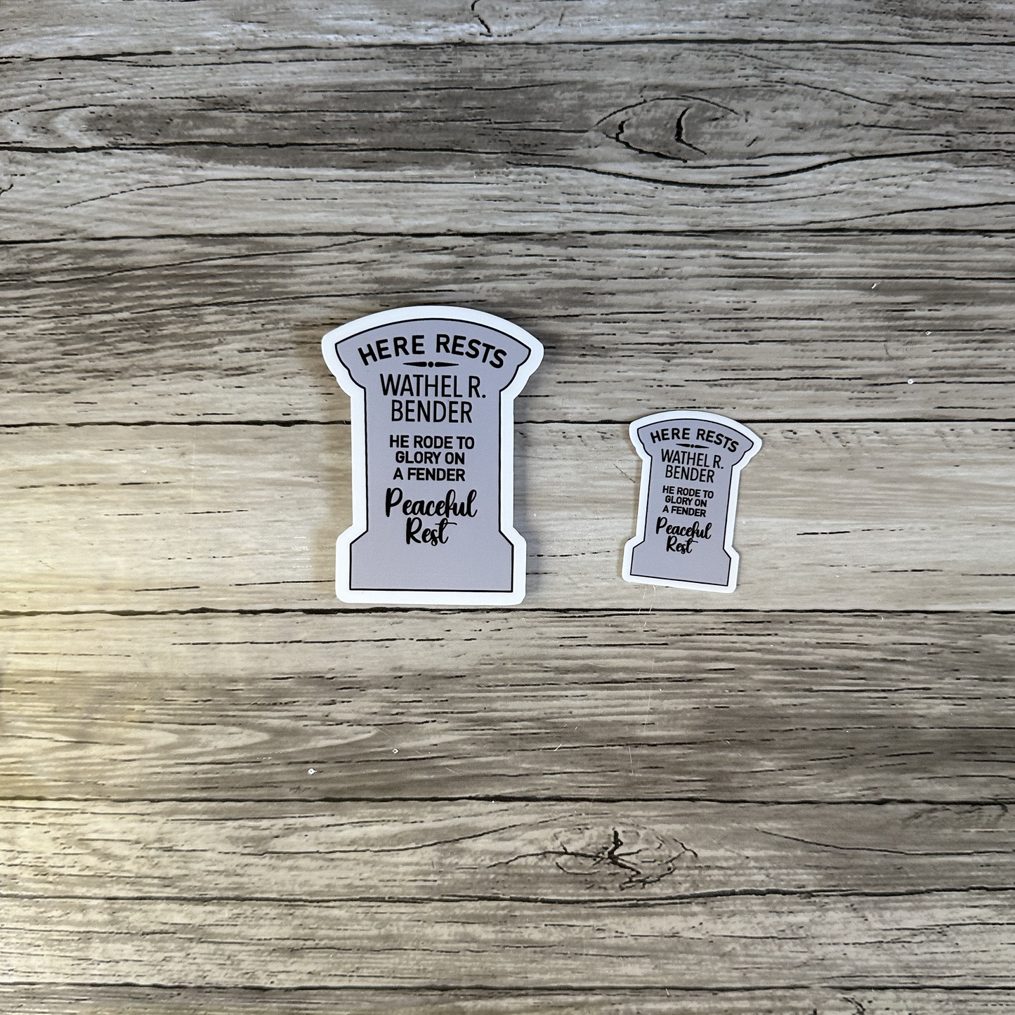 Haunted Mansion, Here rests Wathel R. Bender sticker