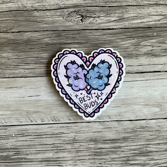 Best buds heart sticker