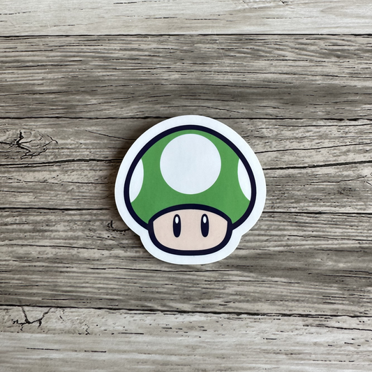 Green mushroom sticker | Mario