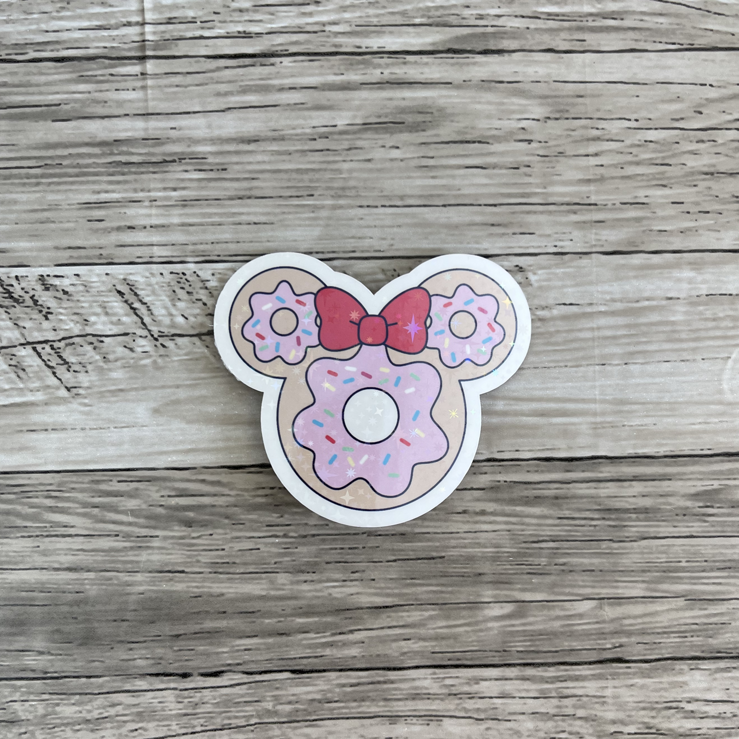 Minnie donut sticker
